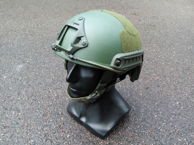 Шлем баллистический FAST Helmet With Rails NIJ IIIA, олива, новый