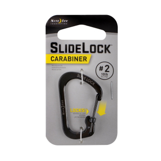 Карабин NiteIze Carabiner #2 SlideLock Stainless, черный