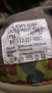 Кепи полевое зимнее Бундесвер BW Winter Cap, Flecktarn