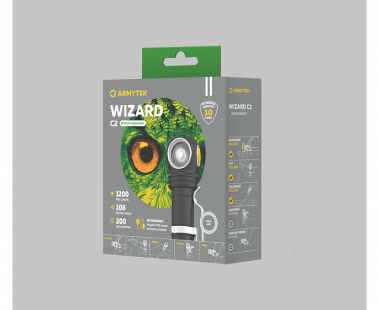 Фонарь Armytek Wizard C2 Samsung LH351D Magnet USB + 18650 Li-Ion, белый свет