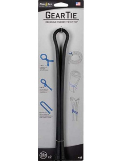 Гибкие стяжки NiteIze Gear Tie 24", 2шт, Black