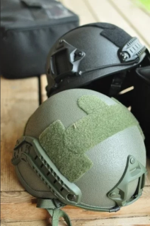 Шлем баллистический MICH PE Helmet With Rails NIJ IIIA, олива