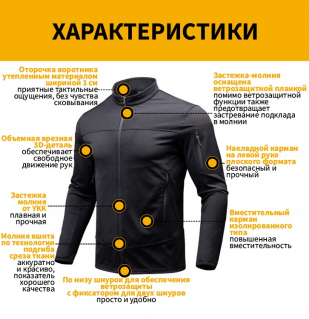 Толстовка Dragon Tooth HR Lightweight Fleece Jacket Gen2, Polar Night Black