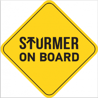 Наклейка Sturmer ON BOARD, желтая