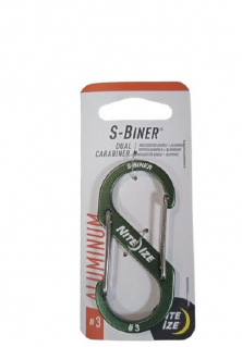 Карабин двойной NiteIze S-Biner #3 Dual Carabiner Stainless, олива