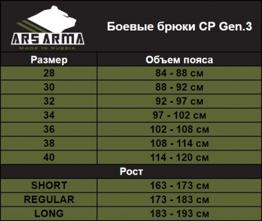 Брюки боевые Ars Arma CP Gen 3, Multicam