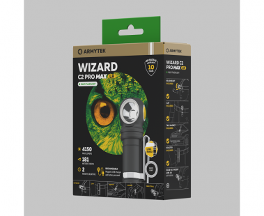 Фонарь Armytek Wizard C2 Pro Max Magnet USB LR, белый свет