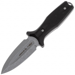 Нож N.C.Custom Grave 2.0 stonewash сталь AUS-8, рукоять Black Elastron