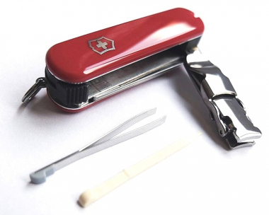 Нож-брелок Victorinox NailClip, 65 мм, 8 функций, красный