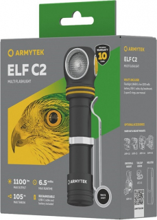 Фонарь Armytek Elf C2 USB-C+18650, белый свет