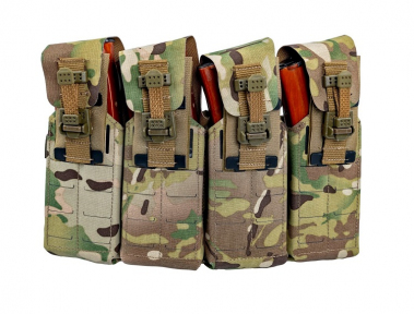 Подсумок Gear Craft автоматный жесткий 4-1 с клапаном на бесшумной застёжке, Multicam