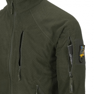 Куртка флисовая Helikon Alpha Tactical Grid Fleece, Olive Green