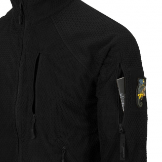 Куртка флисовая Helikon Alpha Tactical Grid Fleece, Black