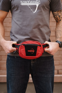 Сумка поясная ArmyStroll Possum, Red/Black