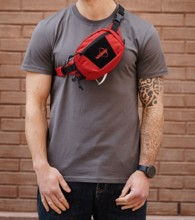 Сумка поясная ArmyStroll Possum, Red/Black