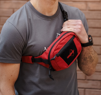 Сумка поясная ArmyStroll Possum, Red/Black
