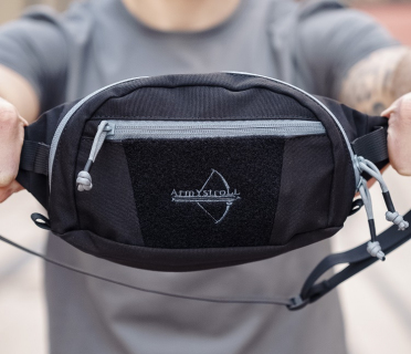 Сумка поясная ArmyStroll Bandicoot, Black/Grey