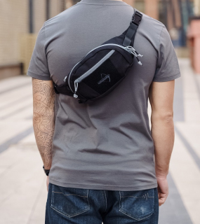Сумка поясная ArmyStroll Bandicoot, Black/Grey