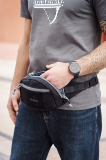 Сумка поясная ArmyStroll Bandicoot, Black/Grey