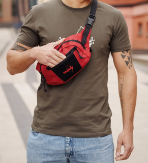 Сумка поясная ArmyStroll Bandicoot, Red/Black