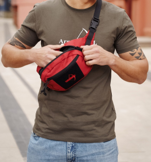 Сумка поясная ArmyStroll Bandicoot, Red/Black