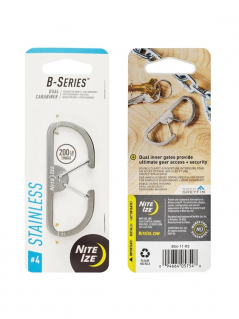 Карабин NiteIze B-Series #4 Dual, Stainless