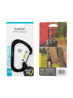 Карабин NiteIze SlideLock Stainless Steel #6, Black
