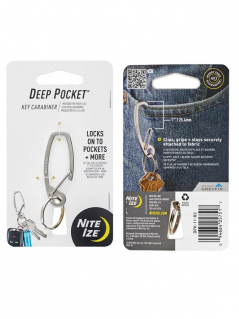 Брелок для ключей NiteIze Deep Pocket Key Carabiner, Stainless