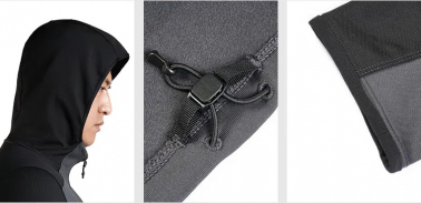 Толстовка Dragon Tooth Y-YS Hooded Fleece Jacket, Grey/Black