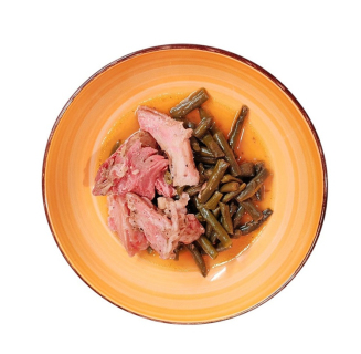 Консервы ЕвП Свинина с зеленой фасолью