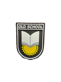 Шеврон на липучке Old School, PVC, черный
