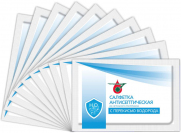 Салфетка Апполо антисептическая с перекисью водорода, 13х18 см