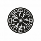 Шеврон FTA на липучке Vegvísir, PVC, черный