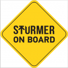 Наклейка Sturmer ON BOARD, желтая