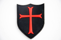 Шеврон на липучке Crusader, PVC, черный