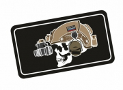 Шеврон на липучке FTA NVG Scull PVC, черный