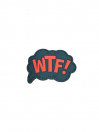Шеврон на липучке WTF, PVС, черно-красный