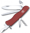 Нож Victorinox Forester, 111 мм, 12 функций, с фиксатором лезвия, красный