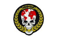 Шеврон RedWar Череп Si vis Pacem, Para bellum, PVC, полноцветный